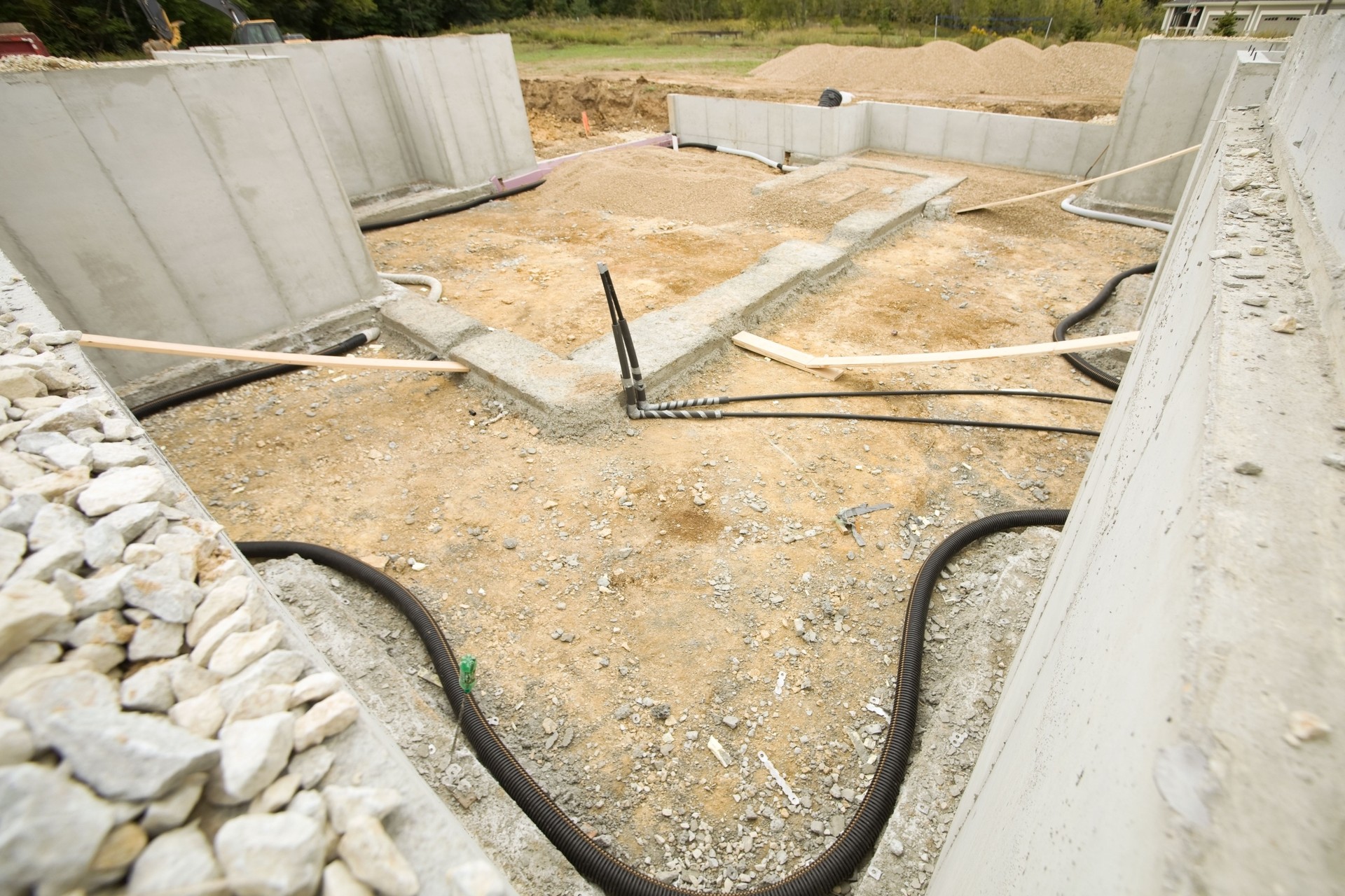 House Basement Radon Mitigation System